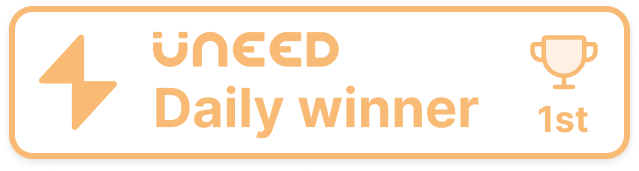 Uneed Daily winner, first place