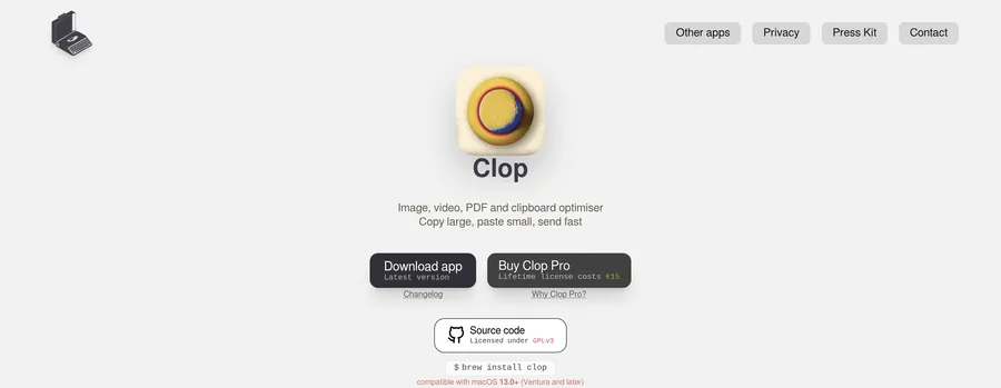 The Clop website