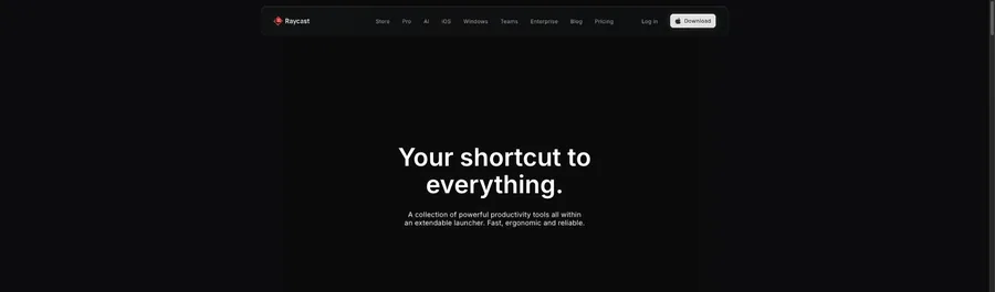 The Raycast website
